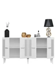 DEMONTE DECOR JUNNES PLEKSİ DESENLİ KONSOL BEYAZ-GÜMÜŞ - 4