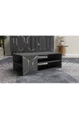 DEMONTE DECOR YUMEDİ ORTA SEHPA ANTRASİT-ALTIN - 2