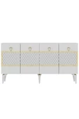 DEMONTE DECOR İPEK KONSOL BEYAZ ALTIN - 4