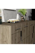 DEMONTE DECOR 4 Kapaklı Moda Konsol Ceviz-gümüş - 3