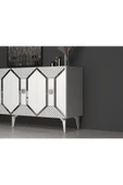 DEMONTE DECOR Elegancee 19 Cm Sehpa,tv Ünitesi Mobilya Ayağı ( 5 Adet) Beyaz-Gümüş - 1