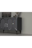 DEMONTE DECOR Elegancee 19 Cm Sehpa,tv Ünitesi Mobilya Ayağı ( 5 Adet) Siyah-Gümüş - 1