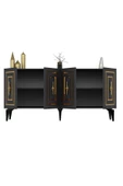 DEMONTE DECOR Viola Konsol Antrasit-altin - 6