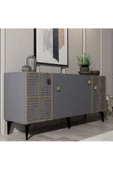 DEMONTE DECOR OSSO KONSOL ANTRASİT (CEVİZ DESEN) - 2