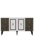 DEMONTE DECOR ASYA KONSOL 4 KAPAKLI RAFLI CEVİZ-BEYAZ - 4