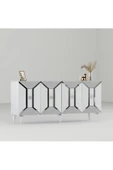 DEMONTE DECOR YUMEDİ MODERN KONSOL BEYAZ-GÜMÜŞ - 4