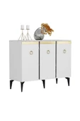 DEMONTE DECOR Ada Konsol Beyaz-royalmermer-altın - 2