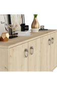 DEMONTE DECOR SOLLE 160 cm 4 KAPAKLI ,RAFLI KONSOL SAFİRMEŞE - 5