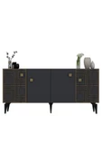 DEMONTE DECOR OSSO KONSOL ANTRASİT (CEVİZ DESEN) - 5