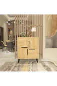 DEMONTE DECOR Mikkra Konsol , Çok Amaçlı Dolap , 4 Kapaklı Safirmeşe - 1