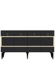 DEMONTE DECOR İPEK KONSOL ANTRASİT ALTIN - 4