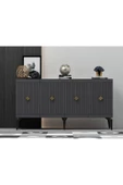 DEMONTE DECOR MİDDAS KONSOL ANTRASİT-ALTIN - 1