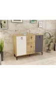 DEMONTE DECOR ARRYA KONSOL , 3 KAPAKLI SAFİRMEŞE-ANTRASİT-BEYAZ - 3