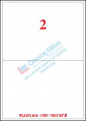 199,6MMX143,5MM A4 LASER ETİKET 1 PAKET 100 SAYFA - 1