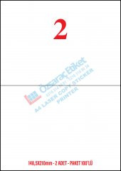 148,5MMX210MM A4 LASER ETİKET 1 PAKET 100 SAYFA - 1
