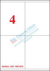 105MMX140MM A4 LASER ETİKET 1 PAKET 100 SAYFA - 1