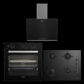 Arçelik Yeni Model Siyah Buhar Destekli Cam Ankastre Set thumbnail 1