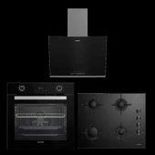 Arçelik Yeni Model Siyah Üçlü Cam Ankastre Set thumbnail 1