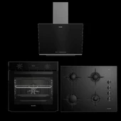 Arçelik Eko Siyah Cam Ankastre Set thumbnail 1