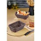 COOKER EKMEK SEPETİ DİKDÖRTGEN HASIR GÖRÜNÜMLÜ YK1453 9139 - 1