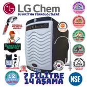LG Chem GOLD SİYAH BEYAZ POMPALI MONTAJ DAHİL 12 LİTRE 7 FİLTRE 14 AŞAMA SU ARITMA CİHAZI - 1