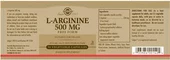 Solgar L-Arginine 500 mg 50 Kapsül thumbnail 2