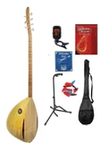 Mt-dut Ağacı Yapımlı Sarı Filetolu Kısa Sap Bağlama Full Set - 1