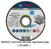 Bosch 115x1mm SD inox rap.kesme taşı ( 25 adet ) - 1