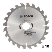 Bosch Eco for Wood Daire Testere Bıçağı 190*30 mm 24DE 10'lu Paket - 1