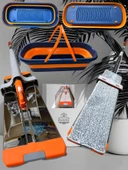 Kendinden Sıkmalı Katlanır Kovalı Lüx Mop Set - 3