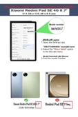 Xiaomi Redmi Pad SE 8.7inç Kılıf Dönen Tablet Kilifi Ekran Koruyucu+Kalem (RedmiPad SE 11inç Değildir) - 10