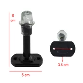 Parlak Siyah Plastik Kapı Pencere  Tampon 8 CM Vidalı Duvar Koruyucu Silikon Stoper 10 Adet thumbnail 2