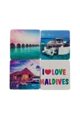 Maldivler Temalı Dörtlü Taş Magnet thumbnail 3