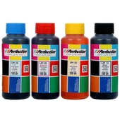Perfection Dye Bazlı Tüm Kartuşlu ve Tanklı Yazıcılar Uyumlu Üniversal Mürekkep Dolum Seti 4x100 gr. - 1