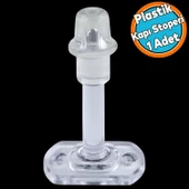 Şeffaf Plastik Kapı Pencere Arkası Tampon 8 CM Vidalı Duvar Koruyucu Silikon Stoper 1 Adet thumbnail 1