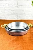 3lü Metal Sahan Tava Seti Çift Kulp 16cm-18cm-20cm - 1