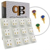 Qpp Kulak Delme Küpesi 12 Çift Sarıya Karışık - 2