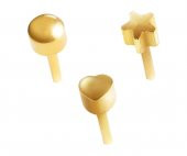 Qpp Kulak Delme Küpesi 12 Çift Sarı Karışık (Top-Kalp-Yıldız) - 1