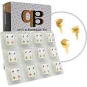 Qpp Kulak Delme Küpesi 12 Çift Sarı Karışık (Top-Kalp-Yıldız) - 2