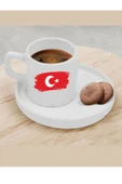 Özcan Tasarım Türk Kahvesi Fincanı Bayraklı Fincan - 1