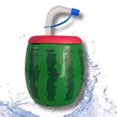 BUFFER® Karpuz Model Kendiliğinden Pipetli 900 ml Suluk, Matara - 1