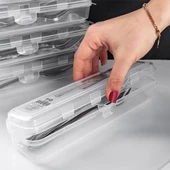 Porsima Te-192 6 lı Makyaj Fırçası Kalemlik Diş Fırçası Kabı Çatal Kaşık Bıçak Saklama Kutusu Kabı Seti - 5