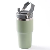 Tantitoni Paslanmaz Çelik Tutacaklı Termos Bardak 600ml Yeşil - 1