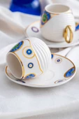 Acar Jupiter 6 Kişilik Porselen Kahve Fincanı Takımı - 90 ml 06011 - 2