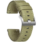 Hemsut Crafted Kanvas Saat Kordonu Haki 22mm - 1