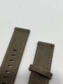Hemsut Crafted Kanvas Saat Kordonu Haki 22mm - 5