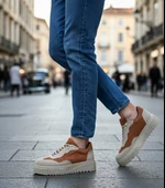 BA0802  Taba Süet Yüksek Taban Erkek Günlük Ayakkabı thumbnail 1