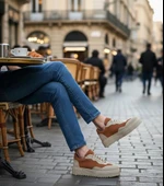 BA0802  Taba Süet Yüksek Taban Erkek Günlük Ayakkabı thumbnail 3