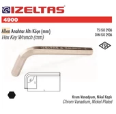 İzeltaş 4 mm Allen Anahtar Altı Köşe Kısa Boy 4900220040 - 2