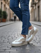 BA0802  Krem Süet Yüksek Taban Erkek Günlük Ayakkabı thumbnail 3